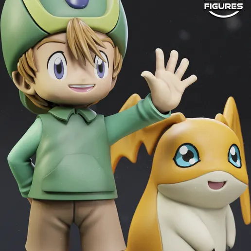 Фигурка «Ти Кей Такаиси и Патамон», Digimon