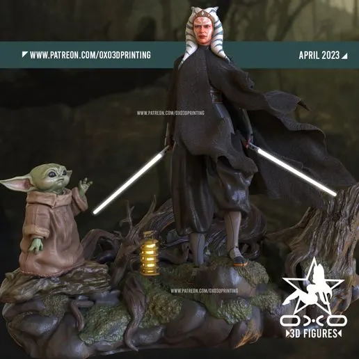 Диорама «Асока Тано и Грогу», Star Wars