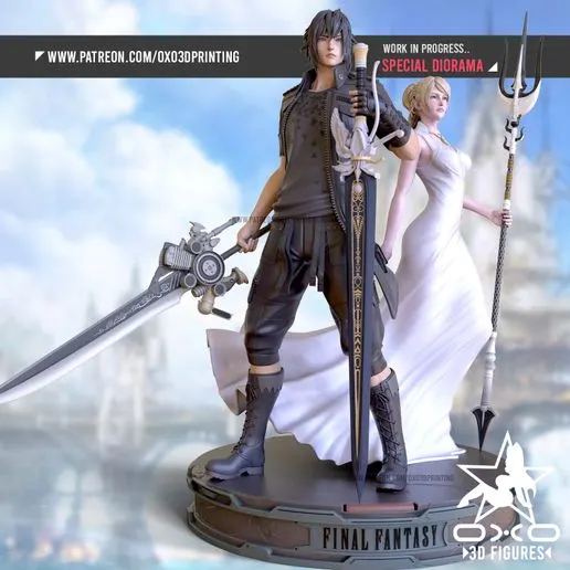 Диорама «Лунафрейя Нокс Флёре и Ноктис Люцис Кэлум», Final Fantasy