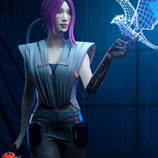 Фигурка «Певчая птичка», Cyberpunk 2077