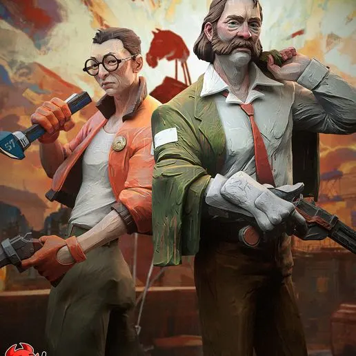 Фигурка «Гарри Дюбуа и Ким Кицураги», Disco Elysium