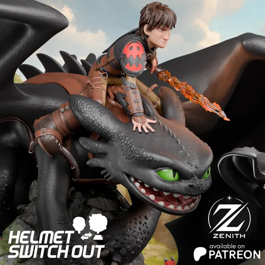 Фигурка «Иккинг и Беззубик», How to Train Your Dragon