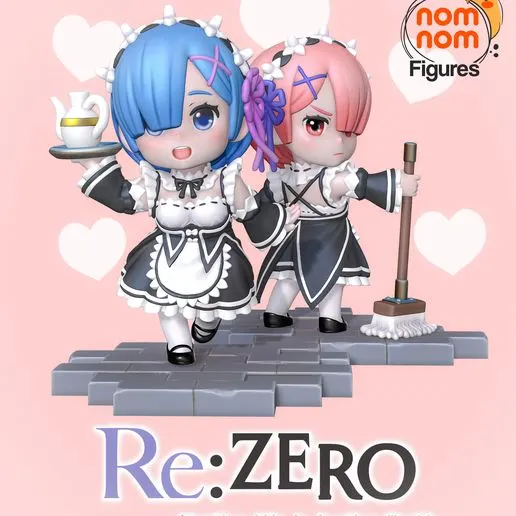 Фигурка «Рем и Рам», Re:Zero