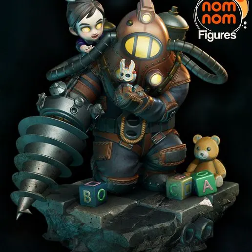 Фигурка «Большой Папочка и Маленькая Сестричка», BioShock