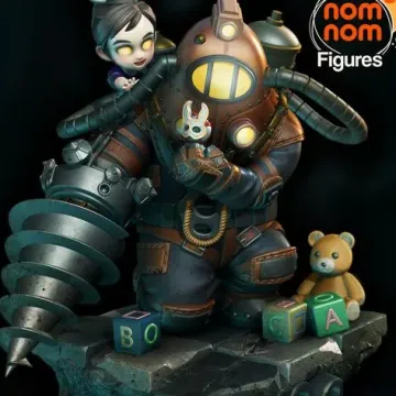 Фигурка «Большой Папочка и Маленькая Сестричка», BioShock