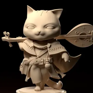 Фигурка «Кот-бард»