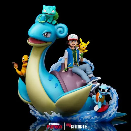 Диорама «Эш Кетчум, Пикачу и Лапрас», Pokémon