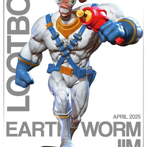 Фигурка «Червяк Джим», Earthworm Jim
