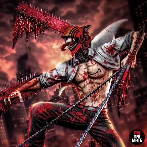 Диорама «Дэндзи и Бим», Chainsaw Man