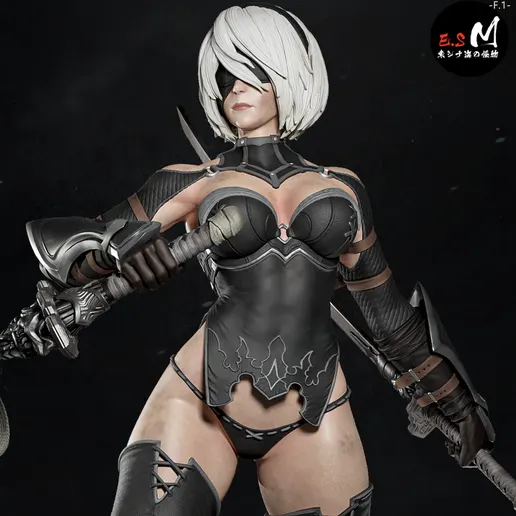 Фигурка «2B A2 by E.S Monster(Includes 2 models)», NieR