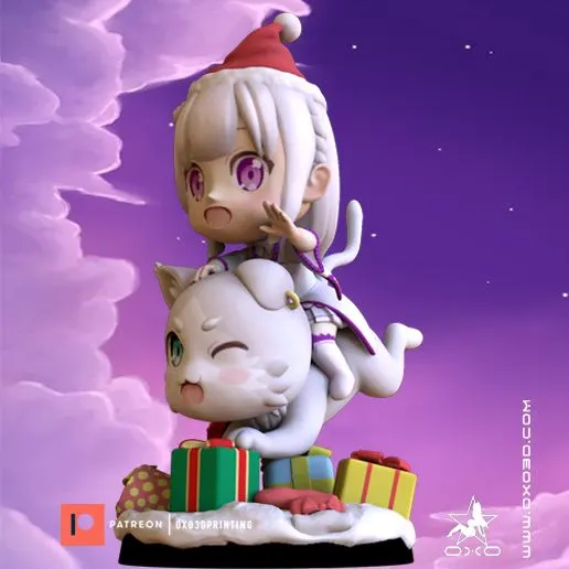 Фигурка «Эмилия и Пак», Re:Zero