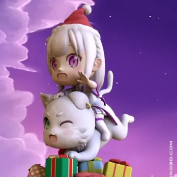 Фигурка «Эмилия и Пак», Re:Zero