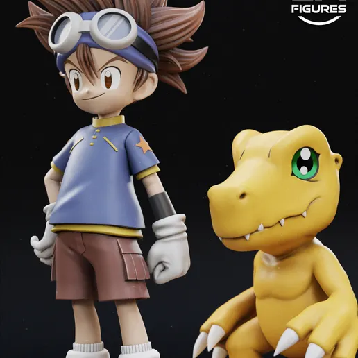 Фигурка «Тай Камия и Агумон», Digimon